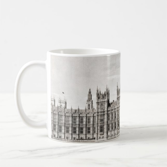 Gamla London, svarta och vita.. Kaffemugg (Vänster)
