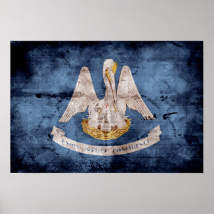 Gamla Louisianan-Flagga. Poster