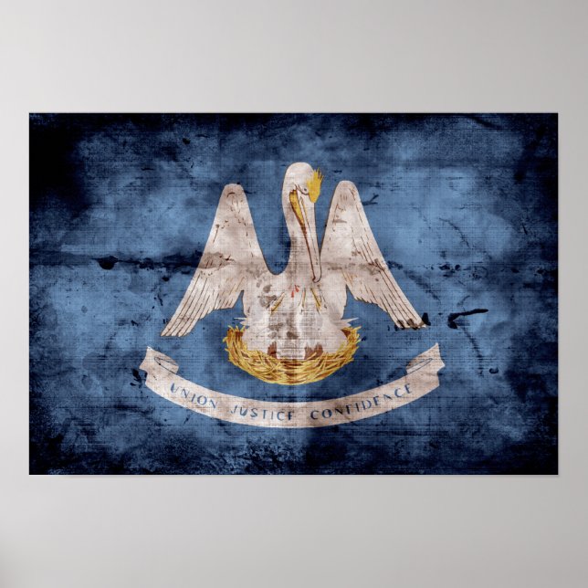 Gamla Louisianan-Flagga. Poster (Framsidan)