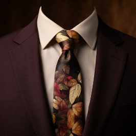 Gamla löv höstfärger slips