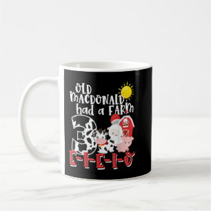 Gamla MacDonald Farm 3:e födelsedagen 3 år gamla B Kaffemugg