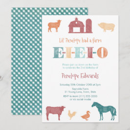 Gamla MacDonald-Födelsedagsfesten, Farmyard Pettin Inbjudningar