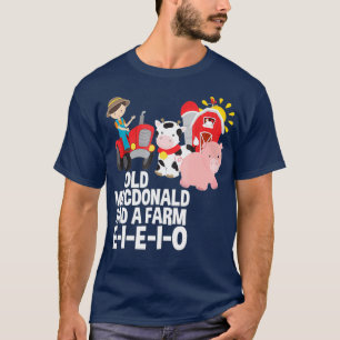 Gamla MacDonald hade en Farm EIO Nursery Rhyme T Shirt