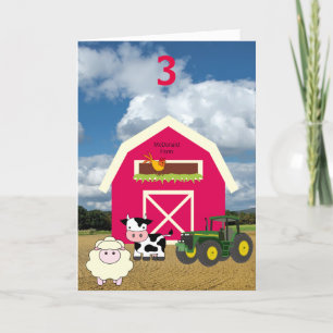 Gamla MacDonald hade en Farm Grattis på födelsedag Kort