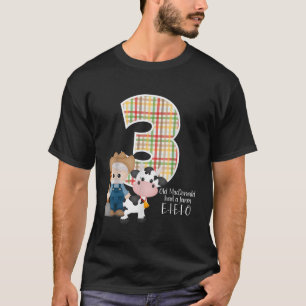 Gamla MacDonald hade en FEMM EIO Nursery Sång 3:e T Shirt