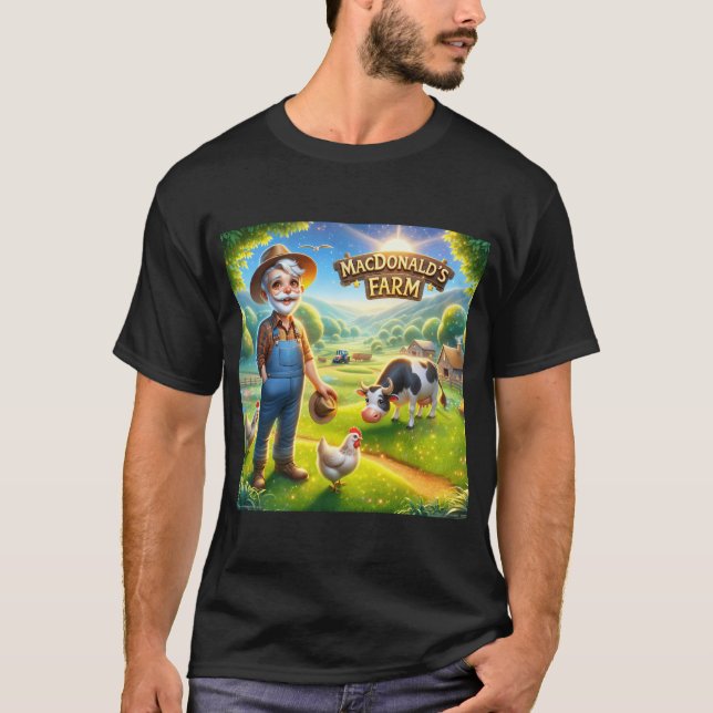 Gamla MacDonald's Farmyard €"A Wholesome Äventyr T Shirt (Framsida)