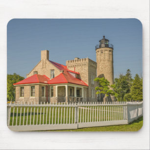 Gamla Mackinac Point Lighthouse i Mackinaw City, M Musmatta