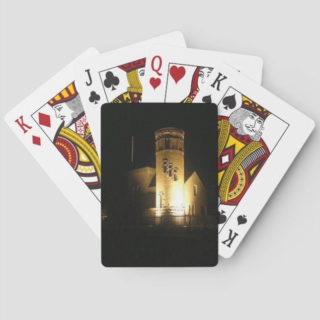 Gamla Mackinac Point Lighthouse-uppspelningskort Casinokort (Baksidan)