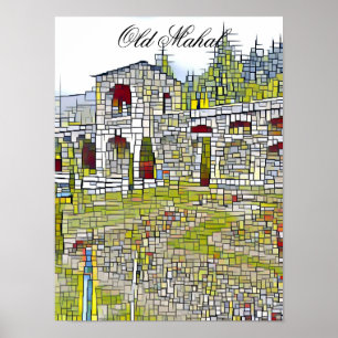 Gamla Mahal Historical Ruins Abstrakt Art Wall Dec Poster