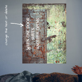 Gamla målade rostiga dörrar poster