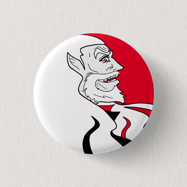 Gamla man Dracula Button Knapp (Framsida)