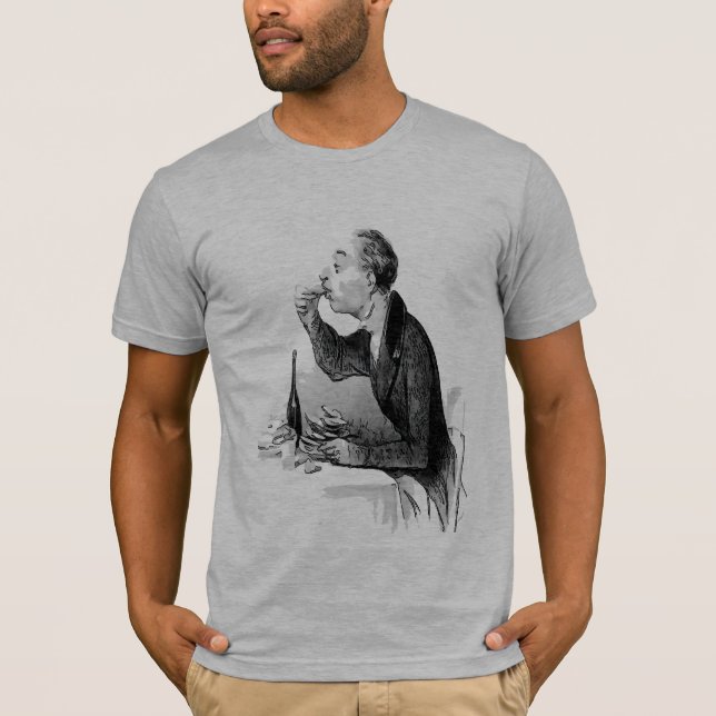 Gamla män Eating Oysters Tee Shirt (Framsida)