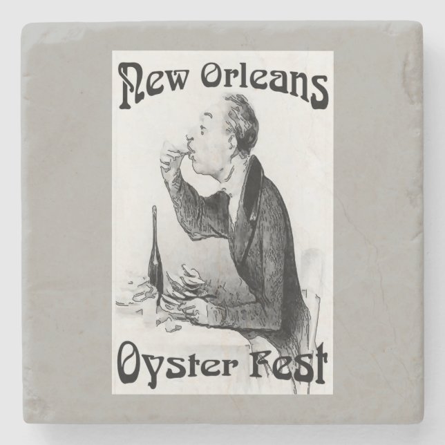 Gamla män Eating Oysters Underlägg Sten (Framsidan)