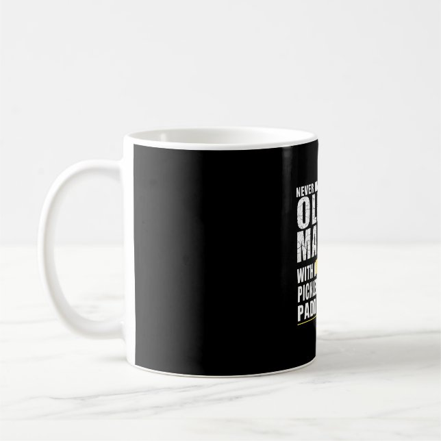 Gamla man Pickleball Kaffemugg (Vänster)