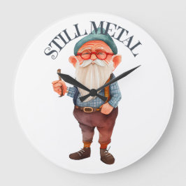 Gamla man still Metall AF Stor Klocka