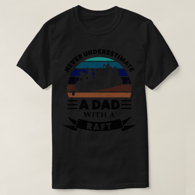 Gamla Manar med Raft-fonnygåvor Fars dag T Shirt (Design framsida)