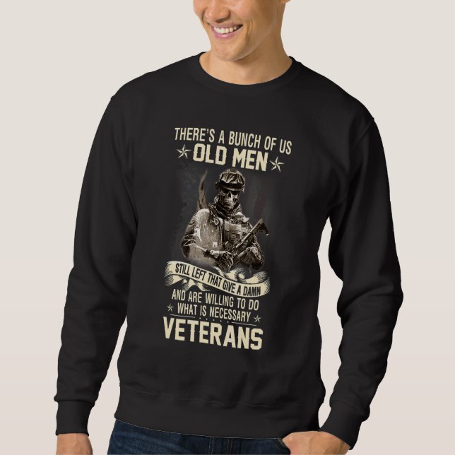 Gamla manar veteraner lång ärmad tröja (Framsida)