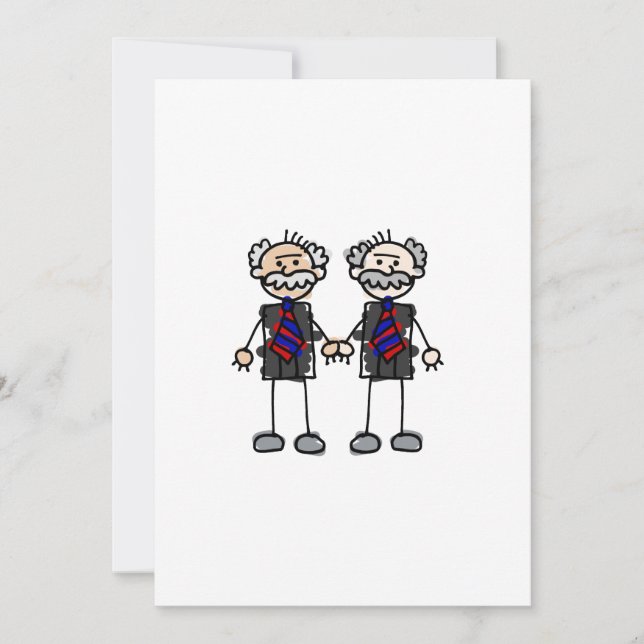 Gamla manliga Älskare Inbjudningar (Framsida)