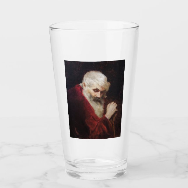 Gamla mannen i en röd Jacka (Jultomten) (jul) Glaskopp (Framsida)