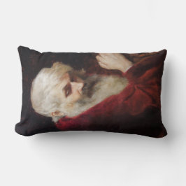 Gamla mannen i en röd Jacka (Jultomten) (jul) Lumbarkudde