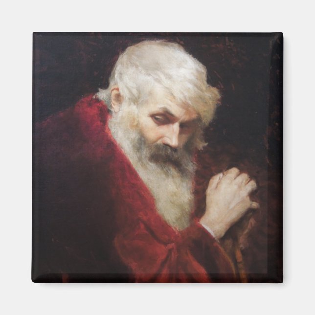 Gamla mannen i en röd Jacka (Jultomten) (jul) Magnet (Framsidan)