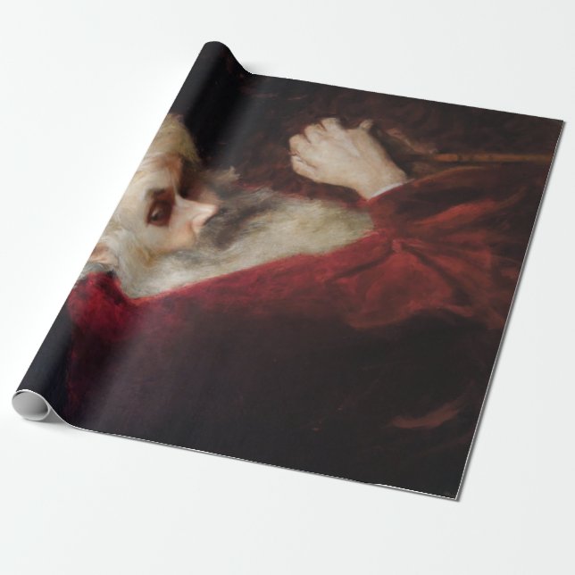 Gamla mannen i en röd Jacka (Jultomten) (jul) Presentpapper (Utrullad)