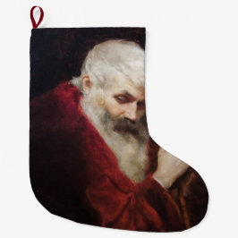 Gamla mannen i en röd Jacka (Jultomten) (jul) Stor Julstrumpa