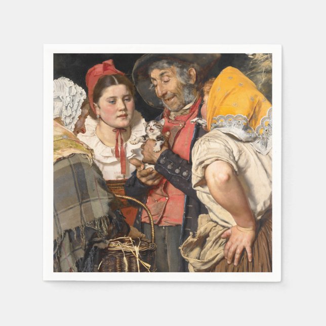 Gamla mannens skatt (The Cat) (av Karl Gussow) Pappersservett (Framsidan)