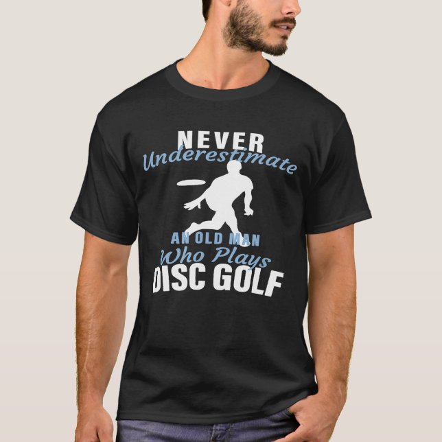 Gamla människor som spelar skivgolfplattor t shirt (Framsida)