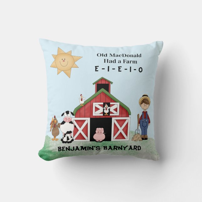 Gamla McDonald hade en gårm Kudde (Framsida)