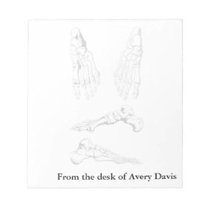 Gamla medicinska konsthantben för foten anteckningsblock