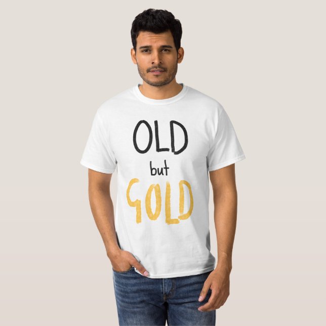 Gamla men Guld T Shirt (Hel framsida)