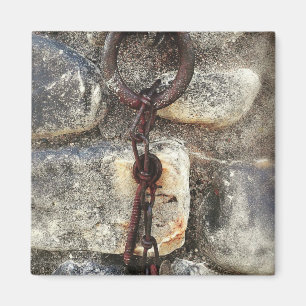 Gamla Metall och Sten Magnet