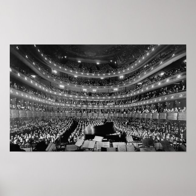 Gamla Metropolitan Opera House-konsert - NYC 1937 Poster (Framsidan)