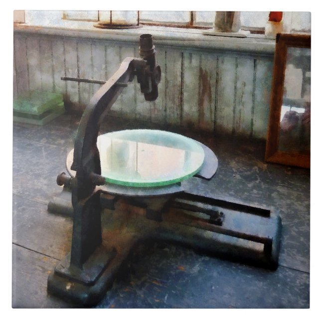 Gamla mikroskop kakelplatta (Framsidan)