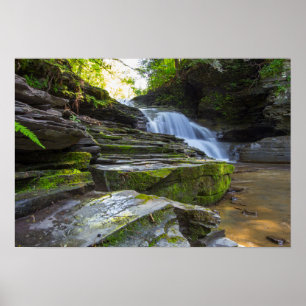 Gamla Mill Falls, Robert Treman State Park, NY Poster