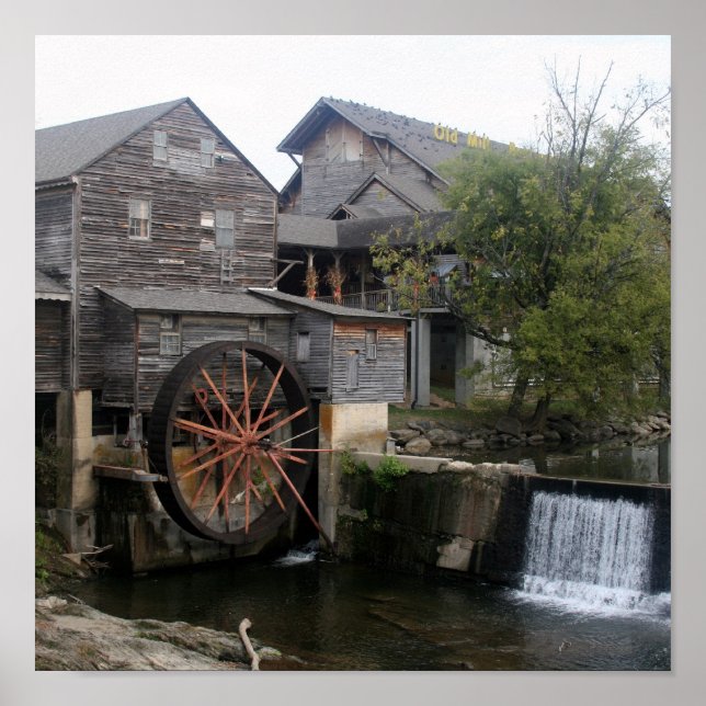 Gamla Mill på Pigeon Forge TN Poster (Framsidan)