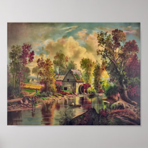 Gamla Mill Stream Poster