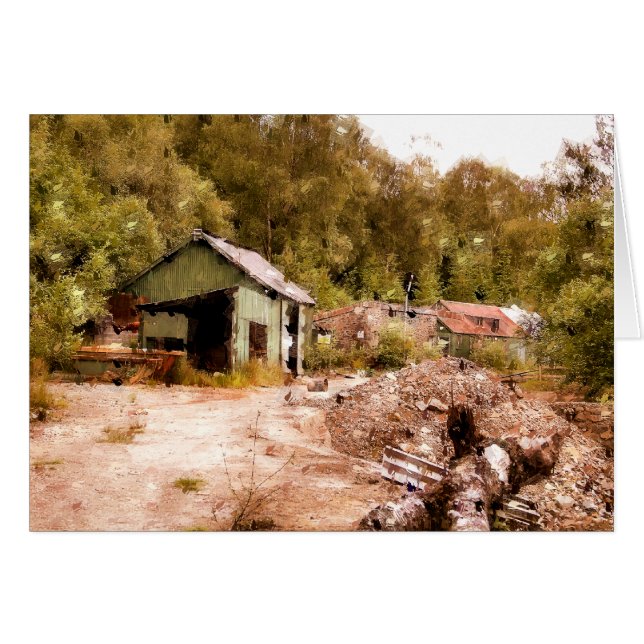 GAMLA MINE-KORTET GULD HÄLSNINGSKORT (Framsidan Horizontal)