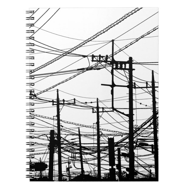 Gamla Mobila och kraftfulla Linjer Anteckningsbok (Framsidan)