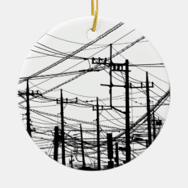 Gamla Mobila och kraftfulla Linjer Julgransprydnad Keramik