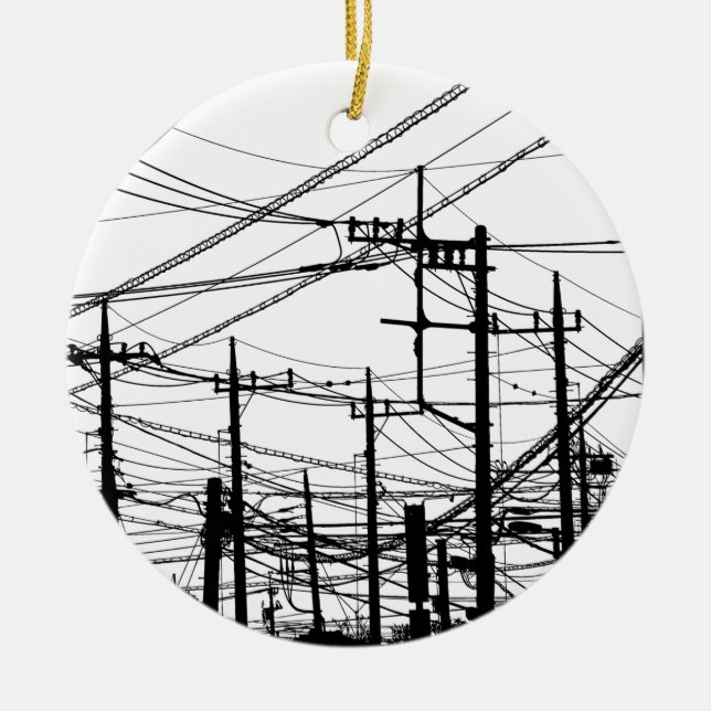 Gamla Mobila och kraftfulla Linjer Julgransprydnad Keramik (Framsidan)