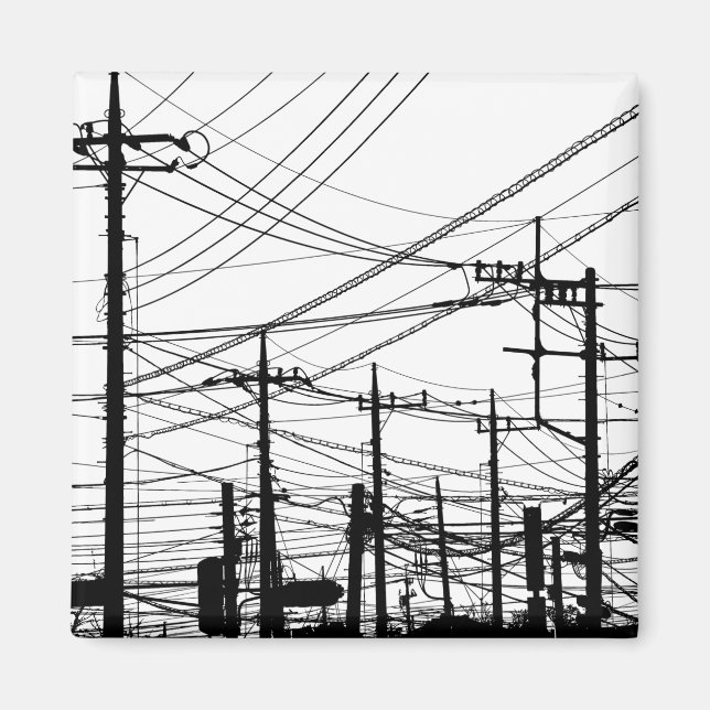 Gamla Mobila och kraftfulla Linjer Magnet (Framsidan)