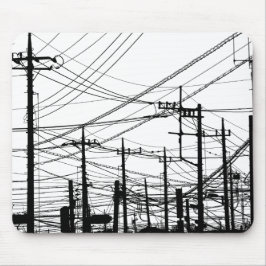 Gamla Mobila och kraftfulla Linjer Musmatta