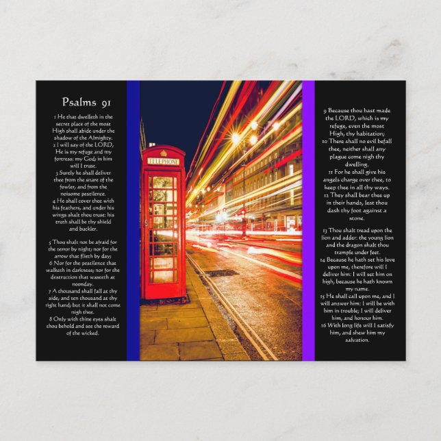 Gamla Mobila tänder med psalms kapitel 91 vykort (Framsida)