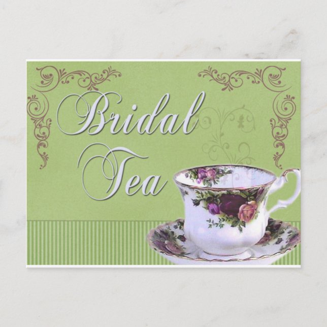 Gamla Möhippa Tea-inbjudningar Inbjudan Vykort (Framsida)