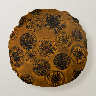 Gamla mönstren rund kudde