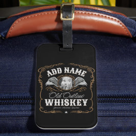 Gamla Moonshine Whiskey-etiketten LÄGG TILL BILD F Bagagebricka