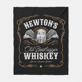 Gamla Moonshine Whiskey-etiketten LÄGG TILL BILD F Fleecefilt
