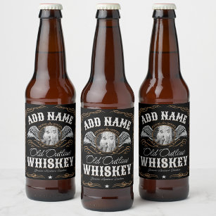 Gamla Moonshine Whiskey-etiketten LÄGG TILL BILD F Ölflaska Etikett